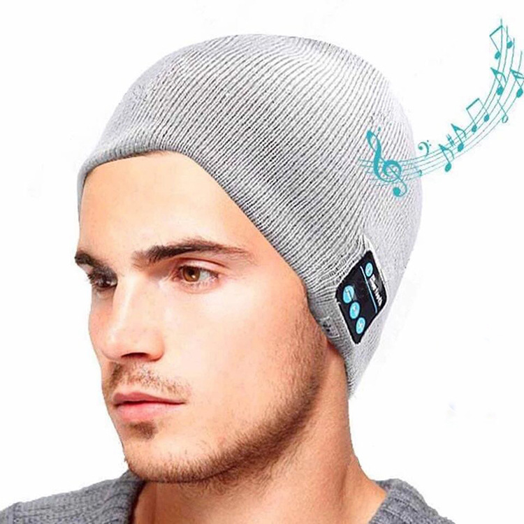 Exclusive V5.0 Bluetooth Hat Knitted Headset Call Dual Ear Stereo Sound Music Hat