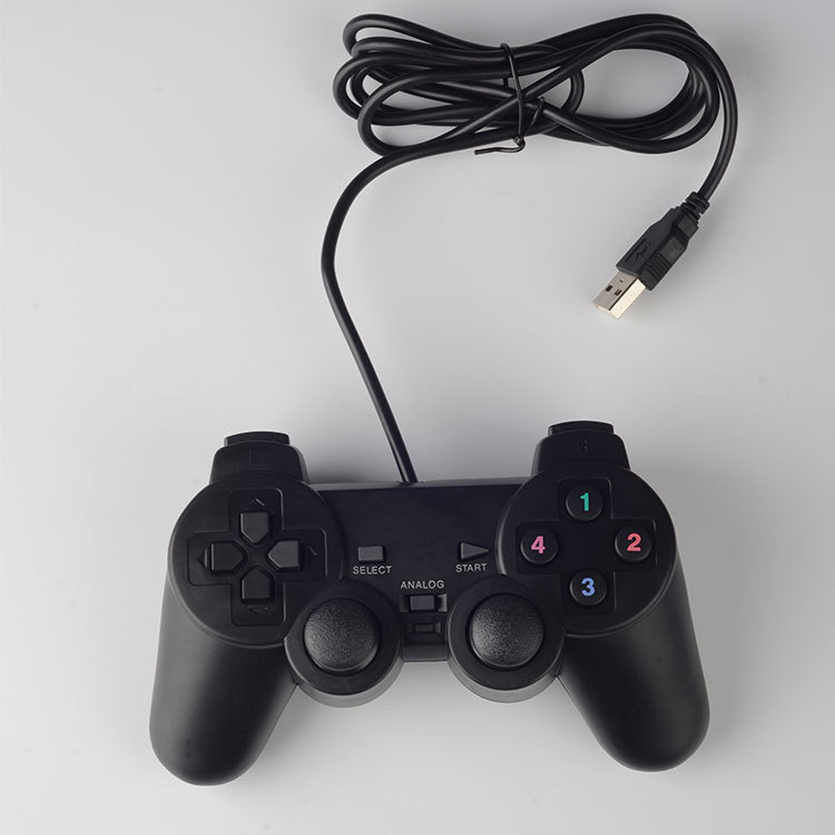 USB Game Controller PS2 Shape Single Player Wired PC Computer Game Controller