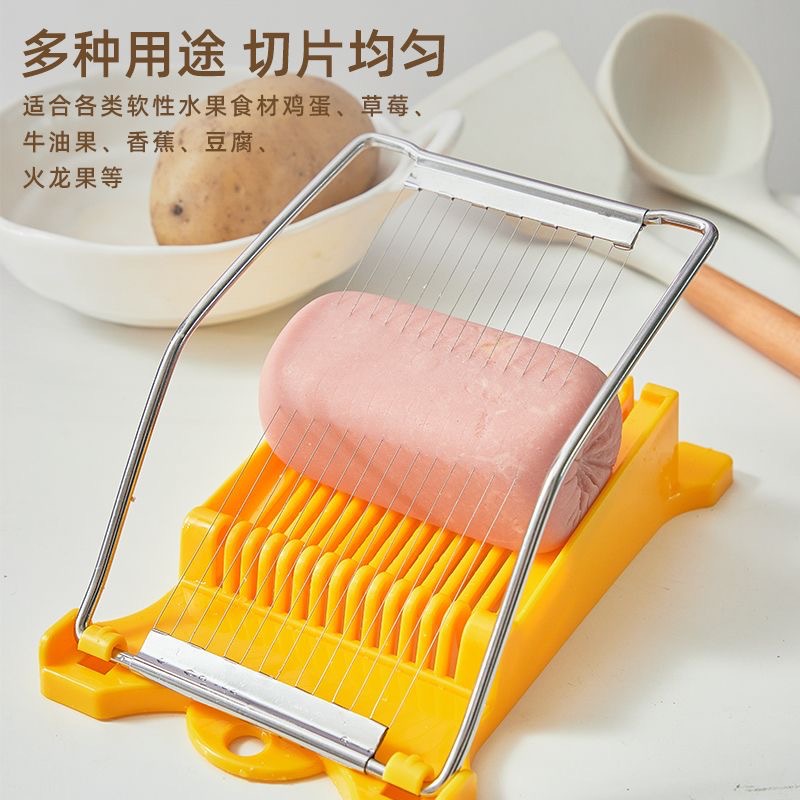 14-Slice Lunch Meat Slicer Household Fruit Vegetable Cutter Kitchen Egg Slicer Ham Banana Slice Divider