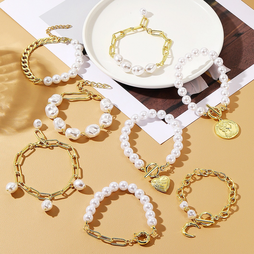 Baroque pearl irregular bracelet multi-layer irregular pearl bracelet