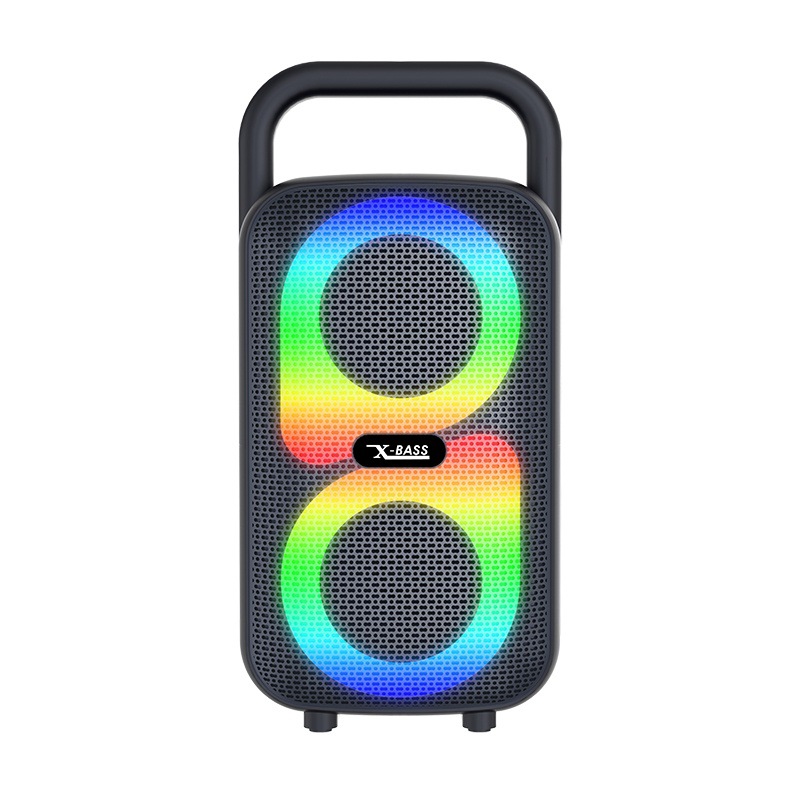 New portable square dance dual 3-inch RGB loud volume high sound quality card Bluetooth speaker