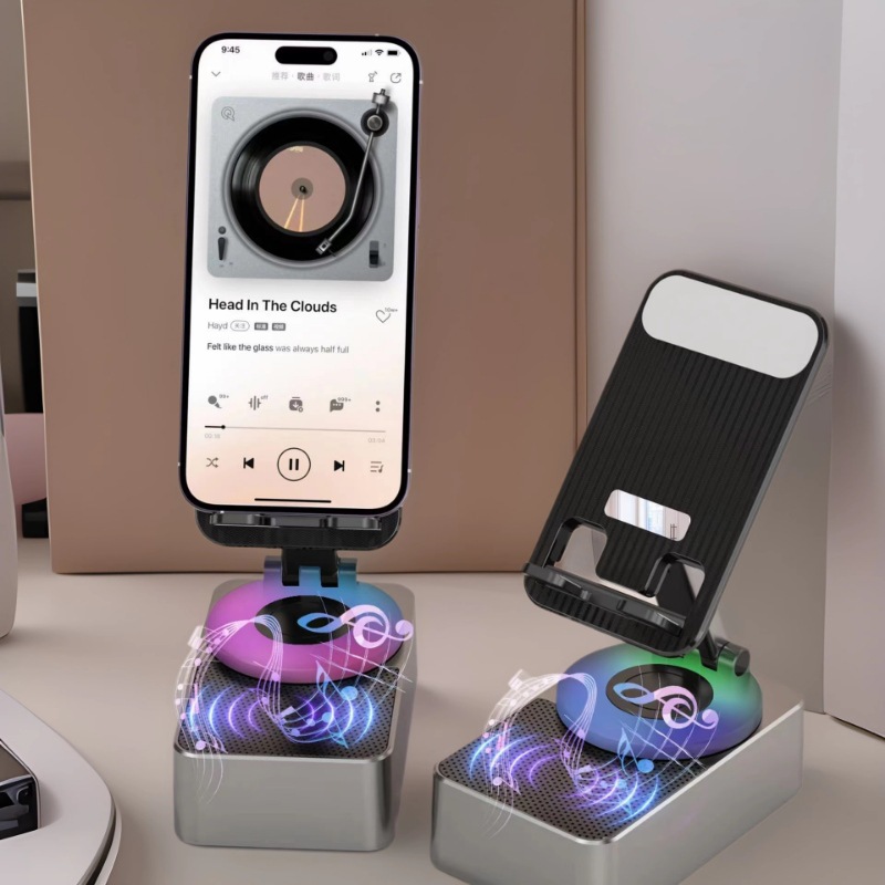 Multifunctional three-in-one desktop phone holder Bluetooth speaker power bank wireless audio high sound quality