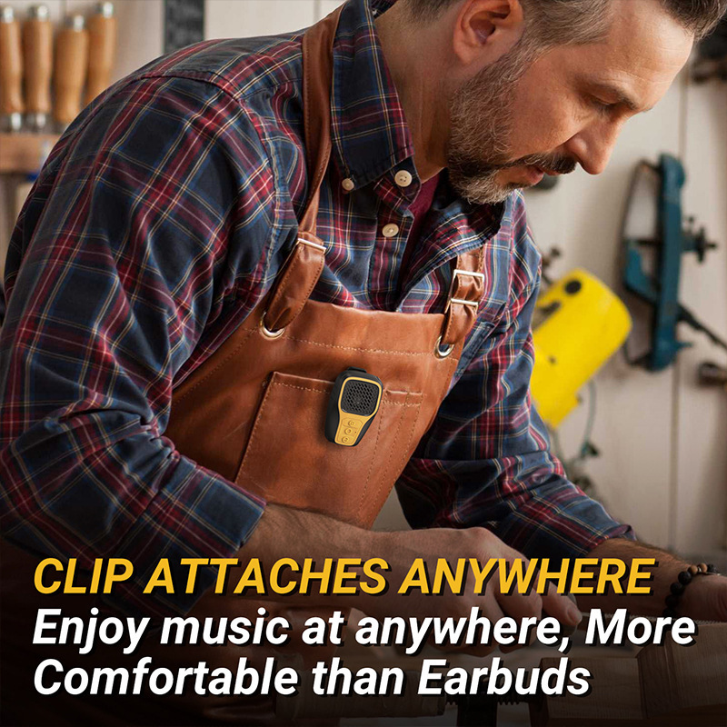 Private mold mini wearable Bluetooth speaker waterproof portable outdoor sports with magnetic clip-on speaker
