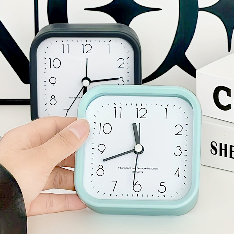 Alarm Clock Silent Square Round Early Education Children Student Special Small Alarm Clock