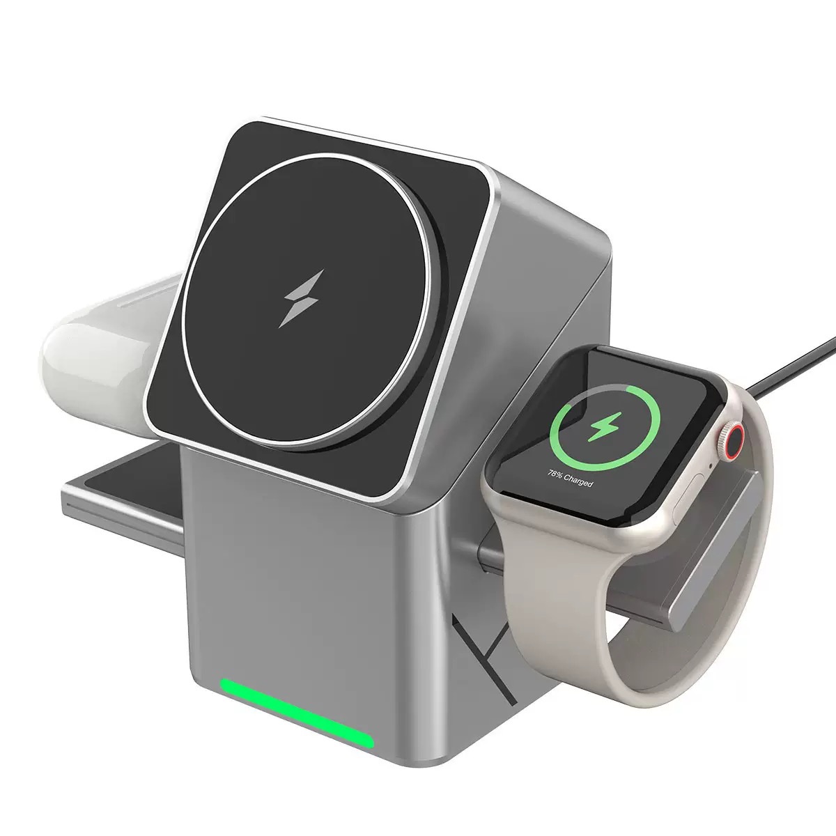 XW10 Cube Spinning Wireless Charger Strong Magnetic 15W Fast Charging 3-in-1 New Desktop Wireless Charger