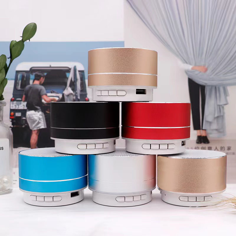 A10 Metal Bluetooth Speaker Small Steel Cannon Bass Outdoor Small Audio Home Desktop Mini Speaker