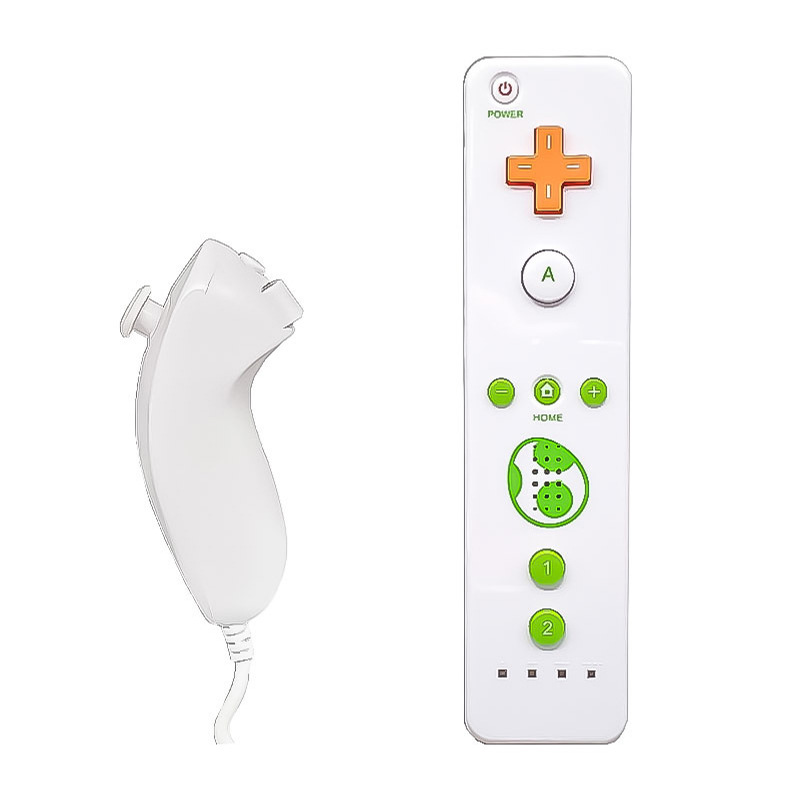 Wii handle Wii left and right handles built-in accelerator 2-in-1 left and right handles Wii double white green left and right bare