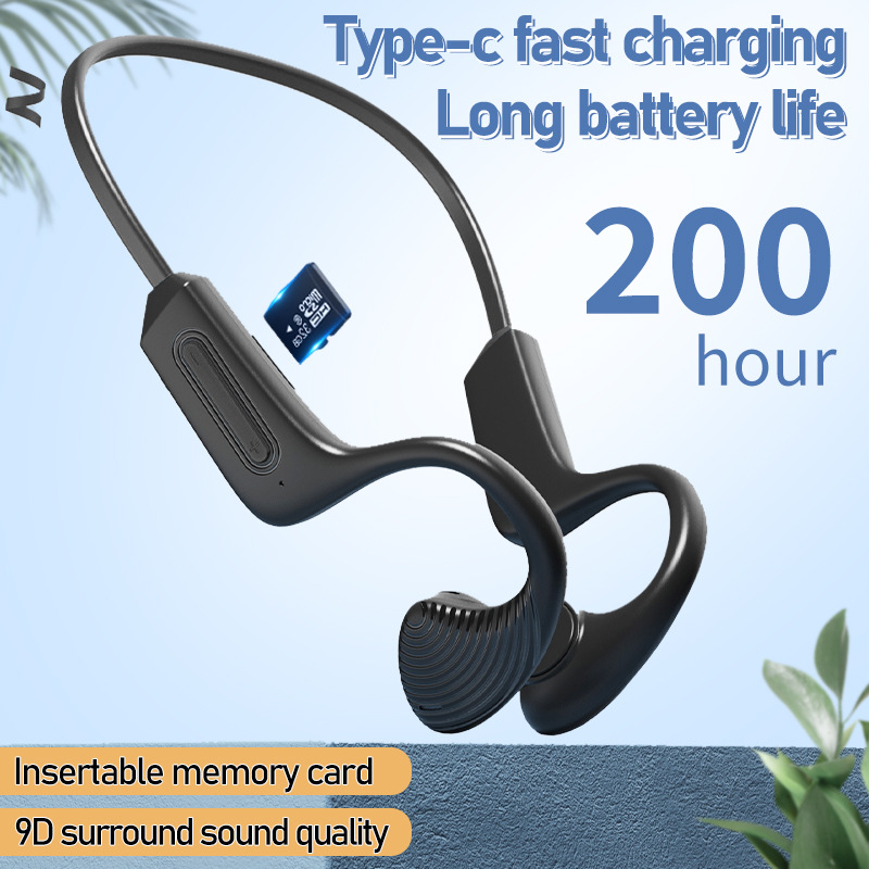 Air conduction Bluetooth headset M2 open-ear air conduction wireless sports earhook Bluetooth with TF card new