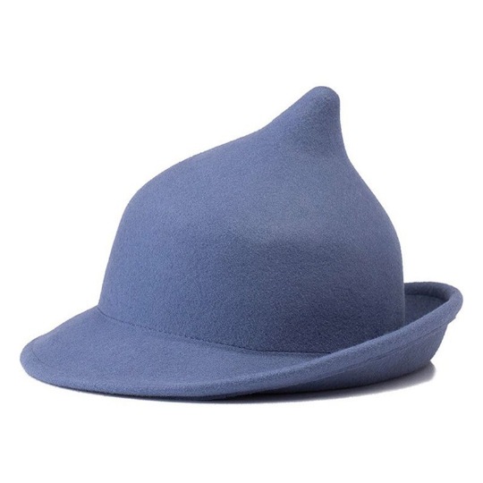 Magic Hat Wizard Hat Felt Hat Halloween Stage Costume Rolled Brim Wool Witch Hat 54-57cm