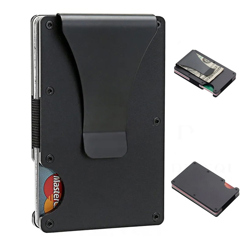 Exclusive Aluminum Alloy Metal Wallet RFID Anti-theft Card Holder Card Sleeve Ultra-thin Metal Money Clip