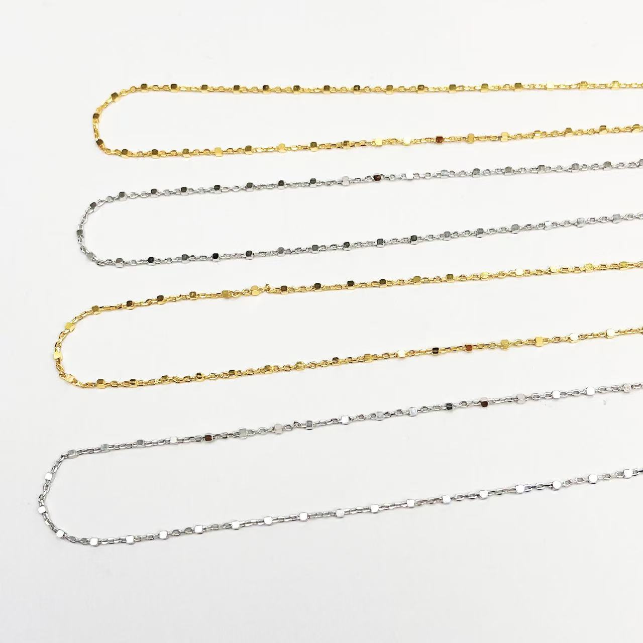 Cheetah Single Chain S925 Silver Gold-Plated Exquisite Sparkling Necklace Layering Jewelry Live Stream