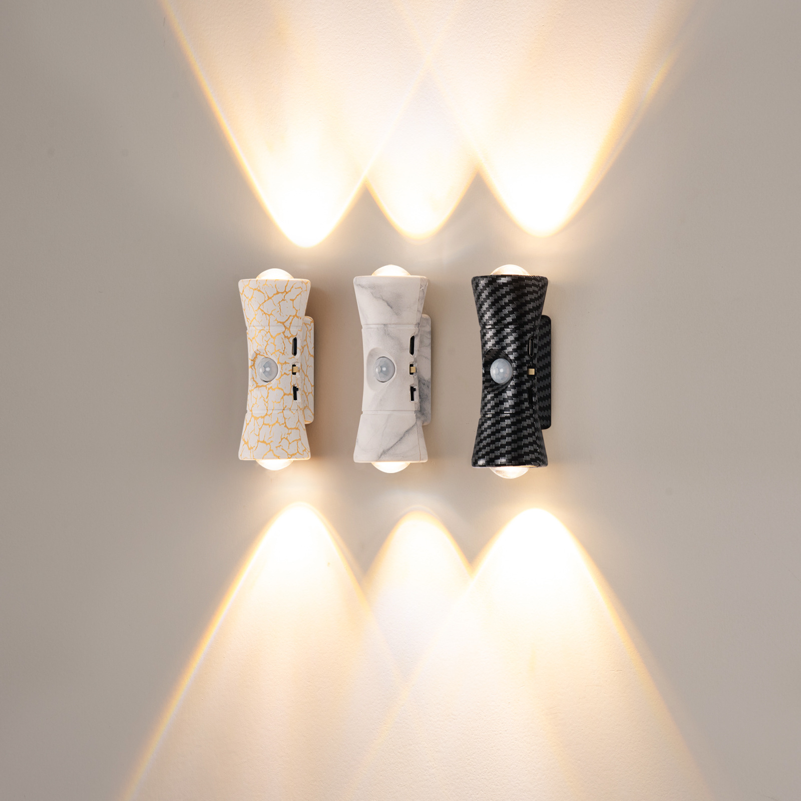 LED No Drilling No Wiring Magnetic Human Body Induction Wall Light Charging Bedroom Bedside Atmosphere Night Light