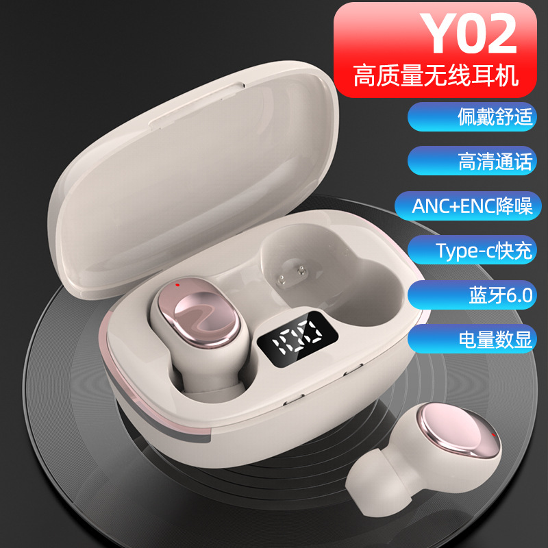 New TWS wireless Bluetooth earphones smart noise reduction HiFi high-definition sound quality earbuds