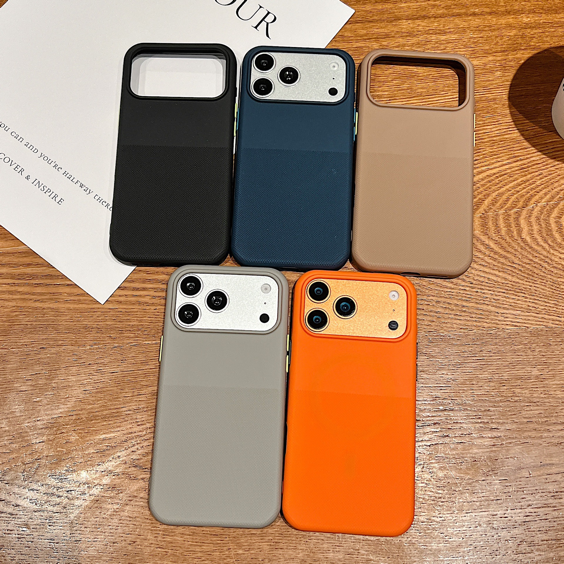 Magnetic phone case for Apple iPhone 17 Pro Max, anti-drop, simple solid color TPU protective case