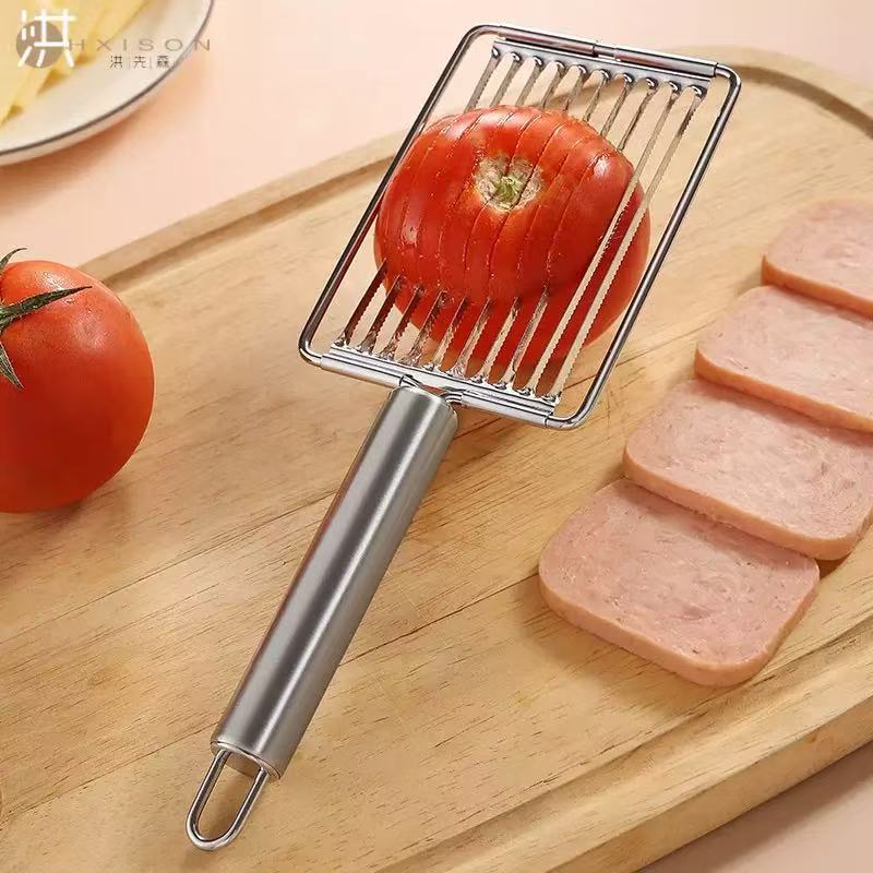 Stainless steel slicer kitchen household ham tomato fruit quick slicing tool
