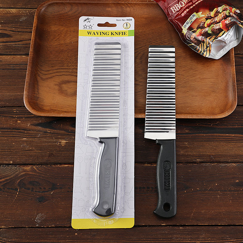 Stainless steel household wave knife professional potato cutter ripple knife cut fries ripple knife