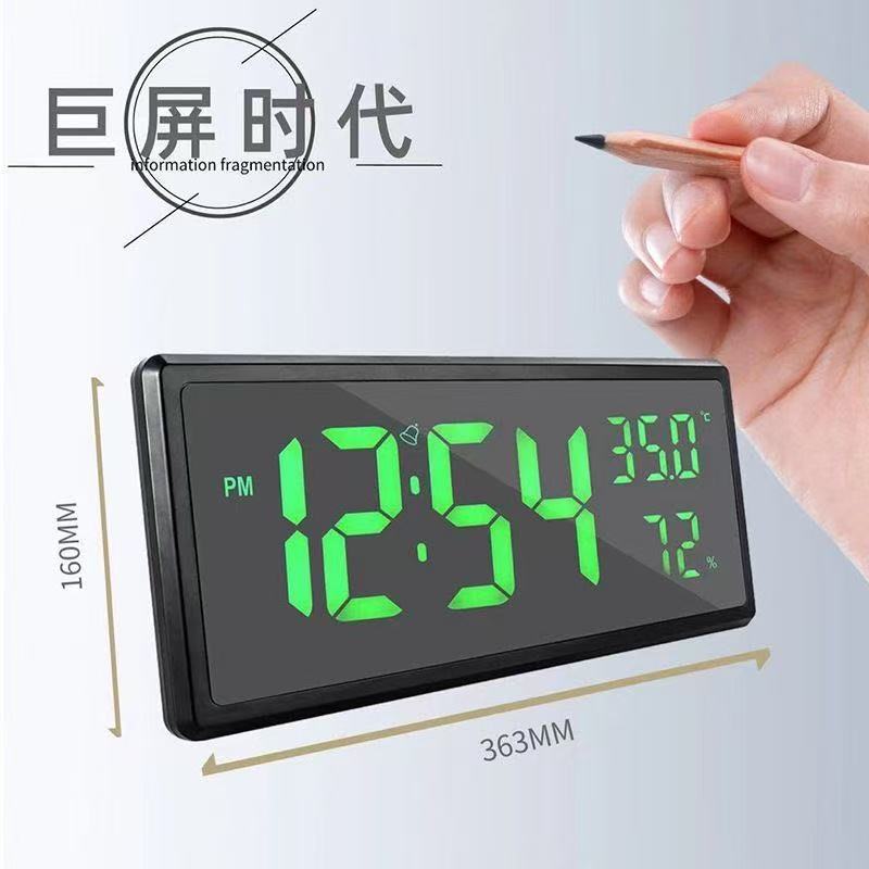 Large Screen LED Wall Clock Living Room Electronic Clock Home Temperature Humidity Clock Super Large Font Alarm Clock