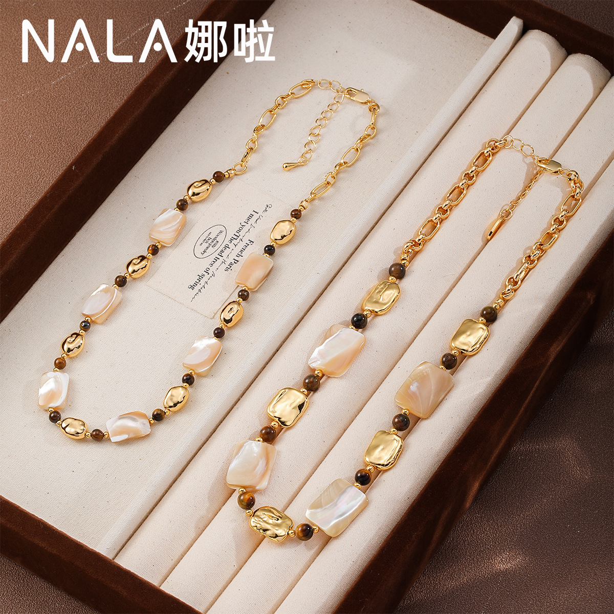 Abalone Shell Necklace Accessories Women Autumn Winter Sweater Chain Necklace Feel Accessories