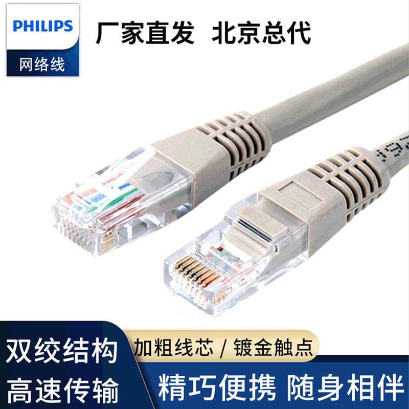 Philips SWA1938 Cat5e Ethernet Cable Oxygen-free Copper Computer Broadband Network Cable 100Mbps