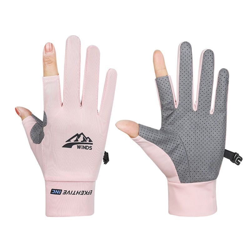 Outdoor Mountain Climbing Fishing Gloves Women's Sports Sunscreen Thin Mountain Climbing Shooting Luya Running Bike Riding Men