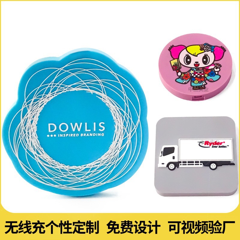 Custom Wireless Charger Figure Cute Mold Portable Cartoon PVC Soft Rubber Phone Wireless Charger
