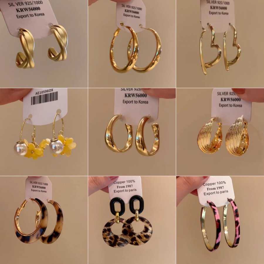 Large Hoop Earrings for Women Stud Earrings Unique Exaggerated Hoop Ear Accessories