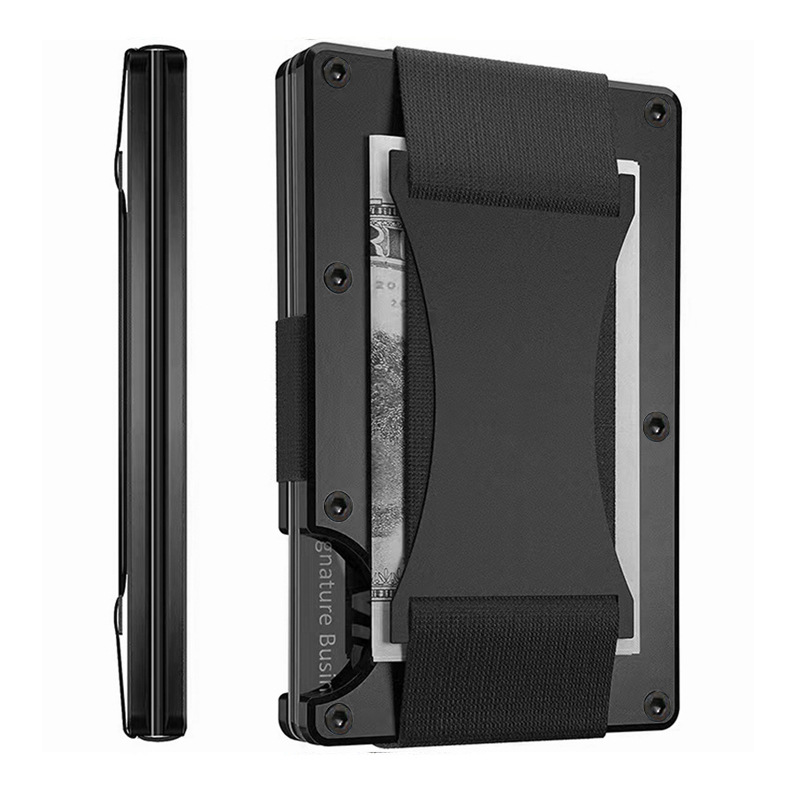 New Metal Card Holder Carbon Fiber Wallet Money Clip RFID Anti-Theft Blocking Technology