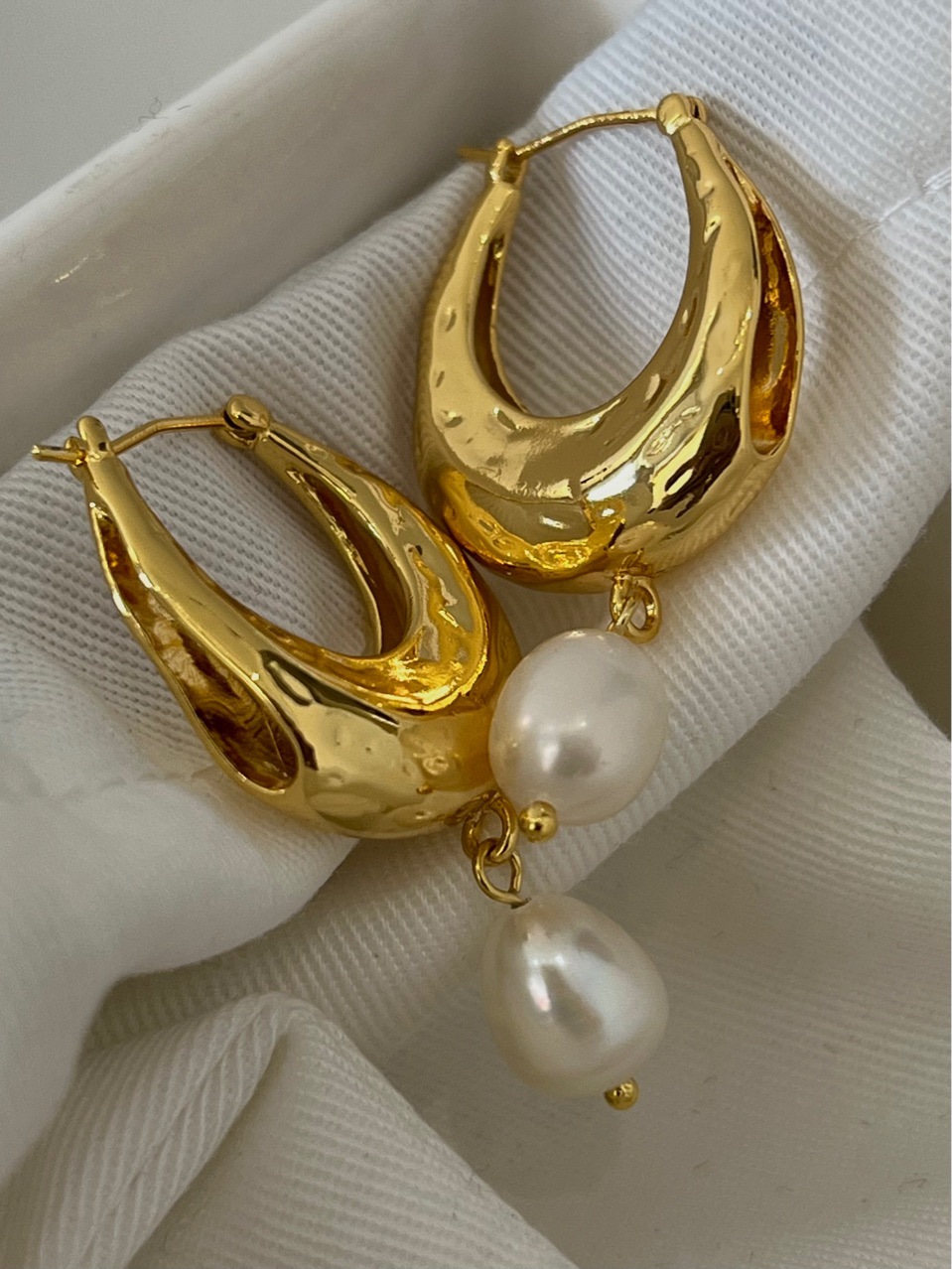 181/00 Early Autumn New Simple Design Grindable Pearl Pendant Earrings for Women Gentle X7-15