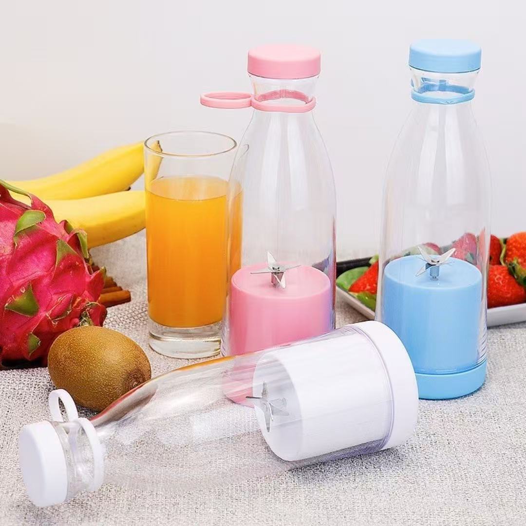 Portable Wine Bottle Juice Cup Travel Six-Blade Juicer Small Home Electric Juicer Fresh Squeeze Straw
