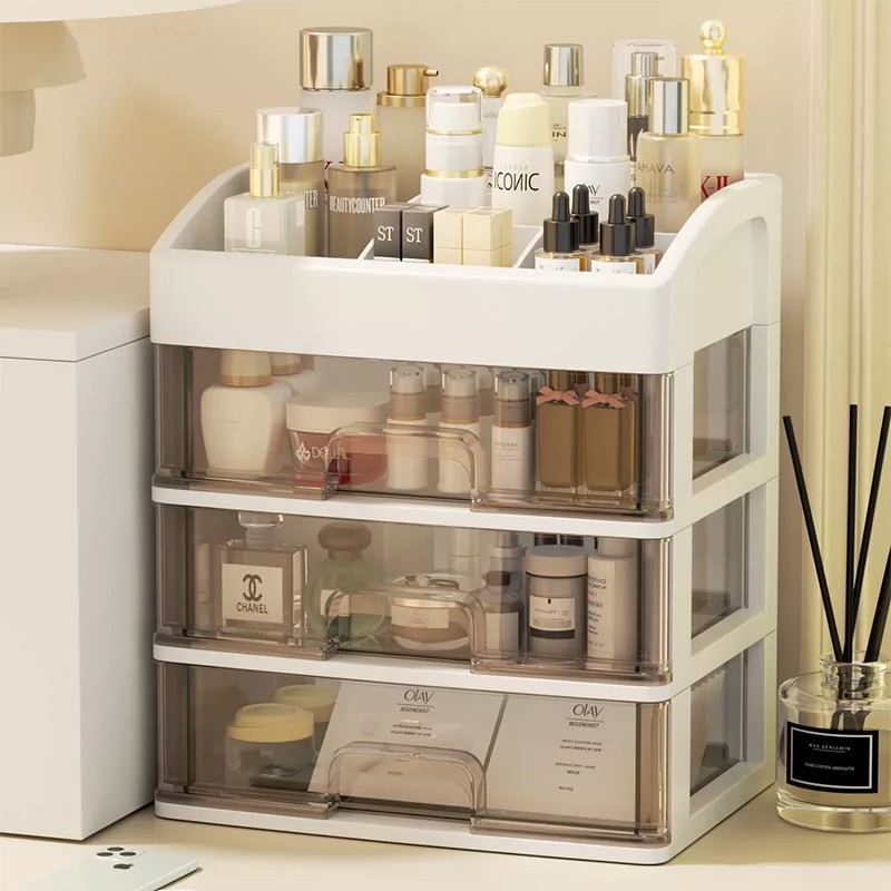 Cosmetic storage box dressing table drawer-type organizer desktop lipstick skincare miscellaneous storage box