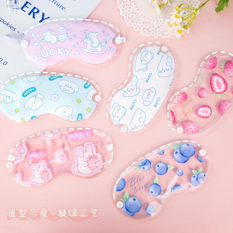 Cartoon fruit light-blocking eye mask, cold and hot compress ice eye patch, gel sleep ice eye mask, cold compress hot compress PVC