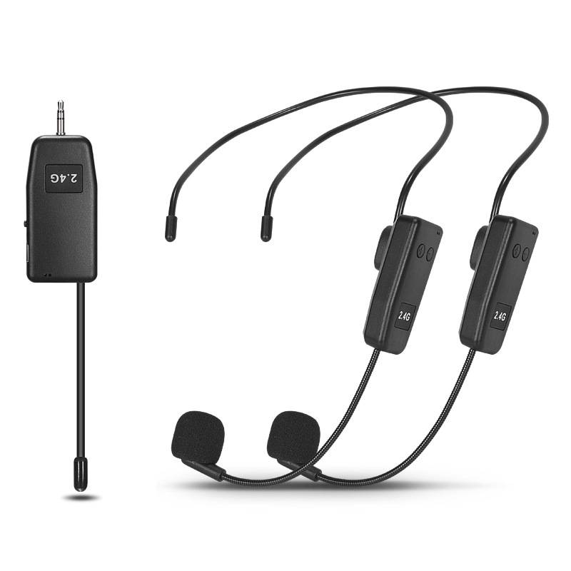 Wireless Headworn Microphone Teacher Teaching Outdoor Stage Performance Lecture One to Two Microphone Wireless Microphone
