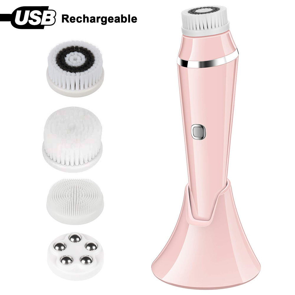 Face Washer Electric Rotating Massage Pore Cleaner Soft Bristle Face Cleansing Brush Electric Face Cleanser