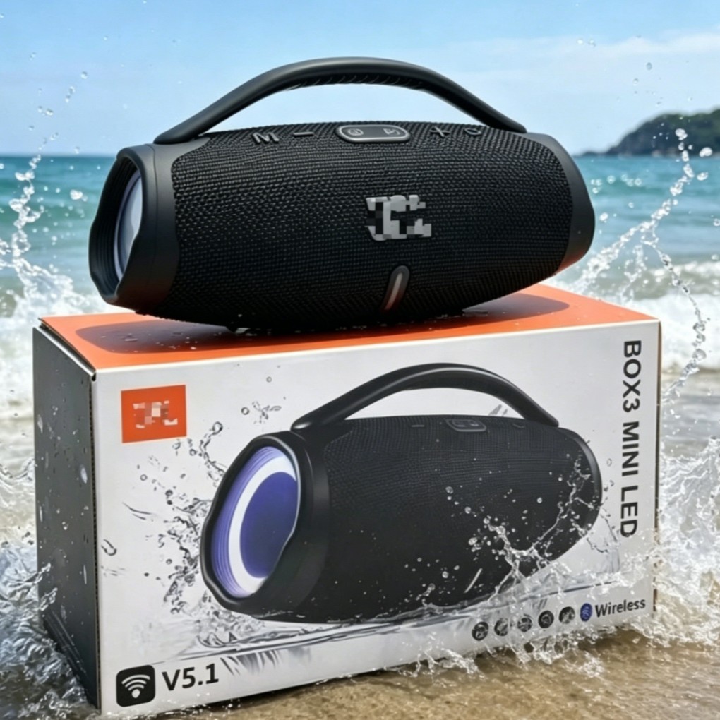 War God 3rd Gen Sound LED BOOMSBOX 3 Heavy Bass Outdoor Portable Handheld Wireless Bluetooth Sound