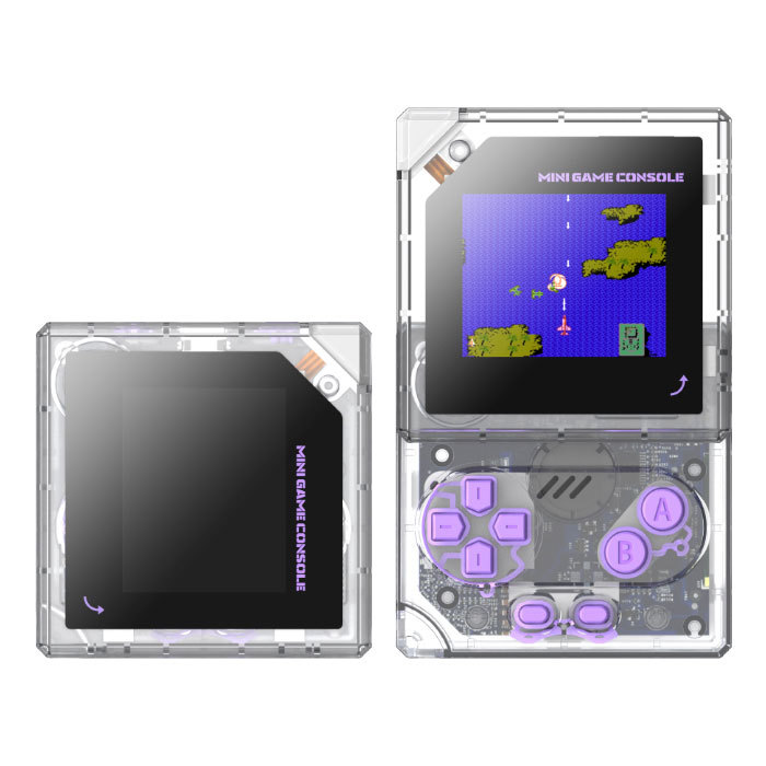 Rotatable Screen Handheld Game Console Pendant Mini Game Console