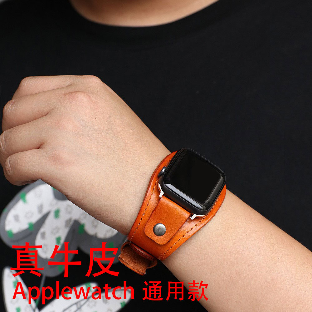 New Apple Watch Strap Cowhide Leather Strap for Apple Watch Universal Leather Wristband