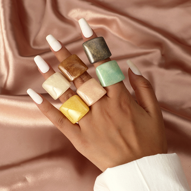 Resin index finger ring simple acrylic ring