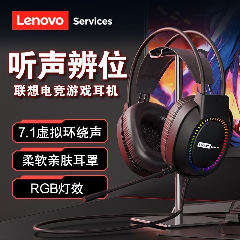 Lenovo/ThinkPad E03 Computer Headset USB Wired Headband Desktop Notebook E-sports Home 7.1 Earmuffs
