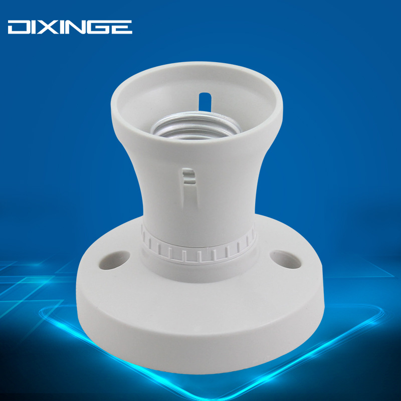 Applicable for high-power LED energy-saving lamps, bakelite shell E27 screw lamp holder, heat-resistant all-copper fittings straight lamp head