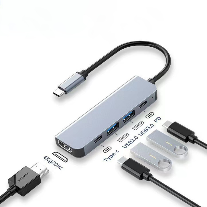 Universal 5-in-1 Expansion Dock Multi-Function Phone Computer Game Console Hub Docking Station Adapter