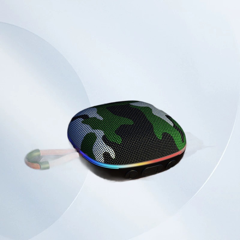 Fabric Portable Handle Bluetooth Speaker Outdoor Wireless Card Mini RGB Light Gift Small Audio