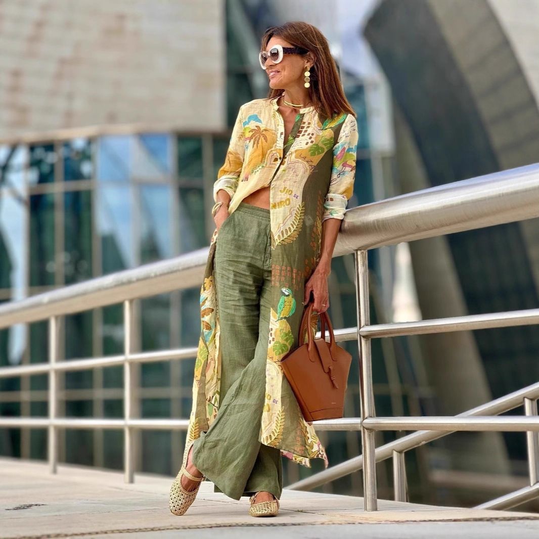 2025 Independent Station New Print Casual Shirt Women's