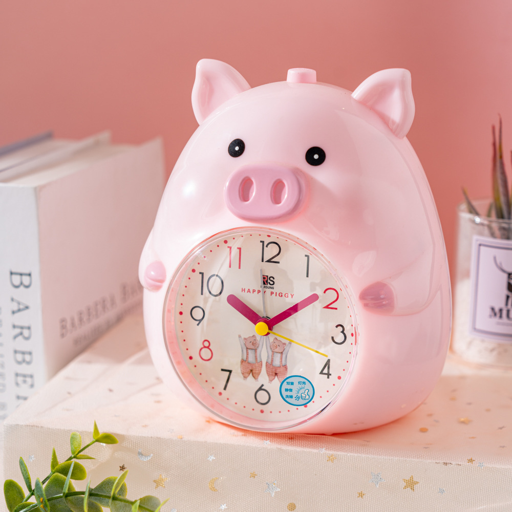 Sleepy pig dual voice talking alarm clock children special alarm clock accurate timing alarm clock