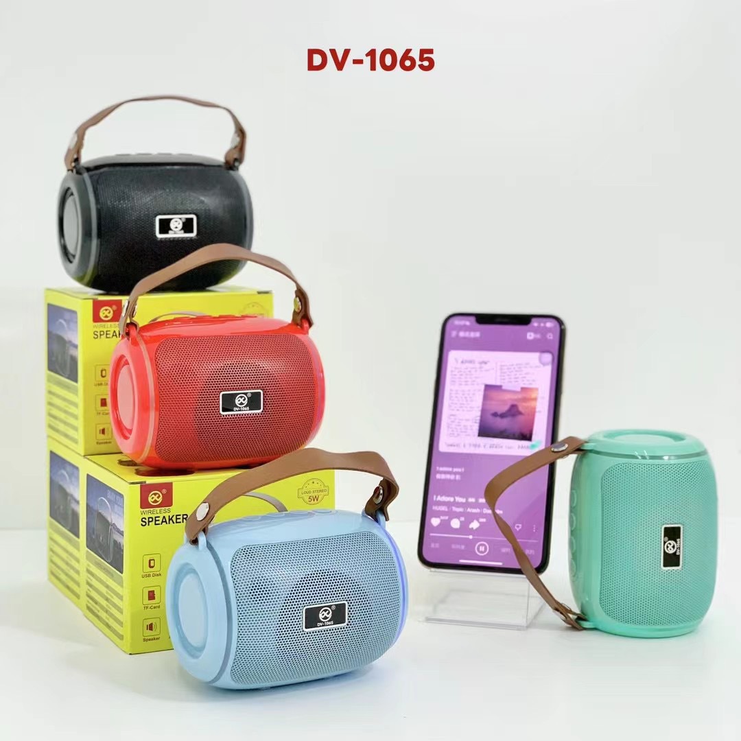 DV-1065 Small Round Barrel Bluetooth Speaker Portable Card Mini Sound Gift Subwoofer