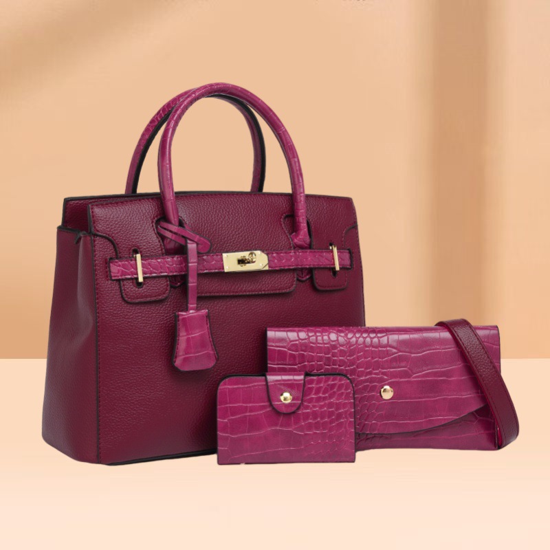 2026 new women's shoulder crossbody bag three-piece set