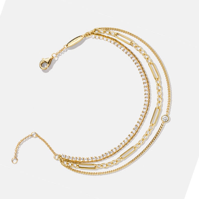 Custom Stacking Layering Bracelet for Fashionistas 18K Gold Plated