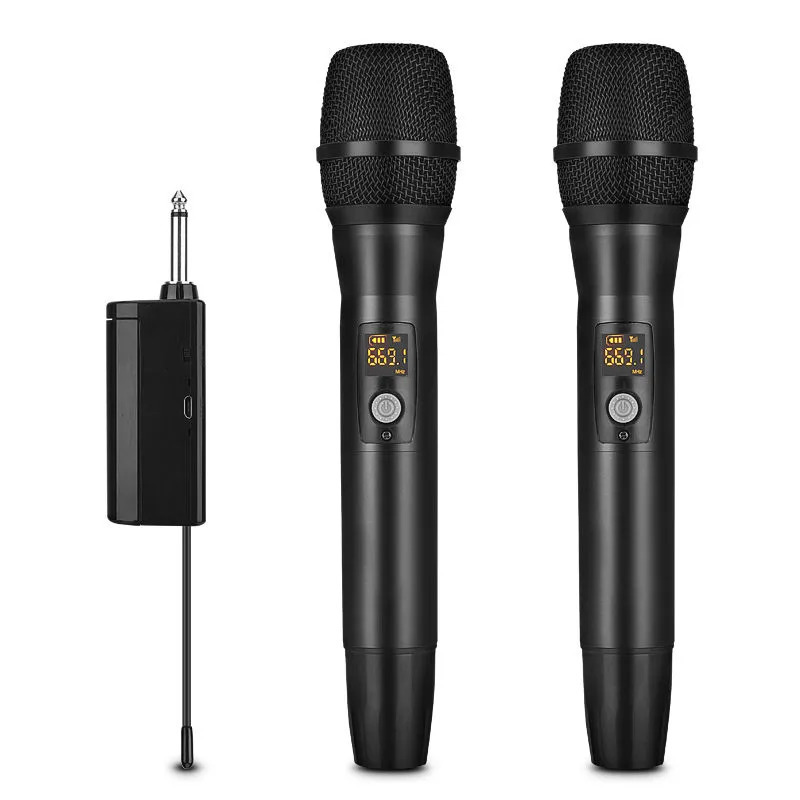 Rechargeable Wireless Microphone U-segment Metal Universal Mic Home Frequency Modulation Stage Professional Singing K Song Microphone