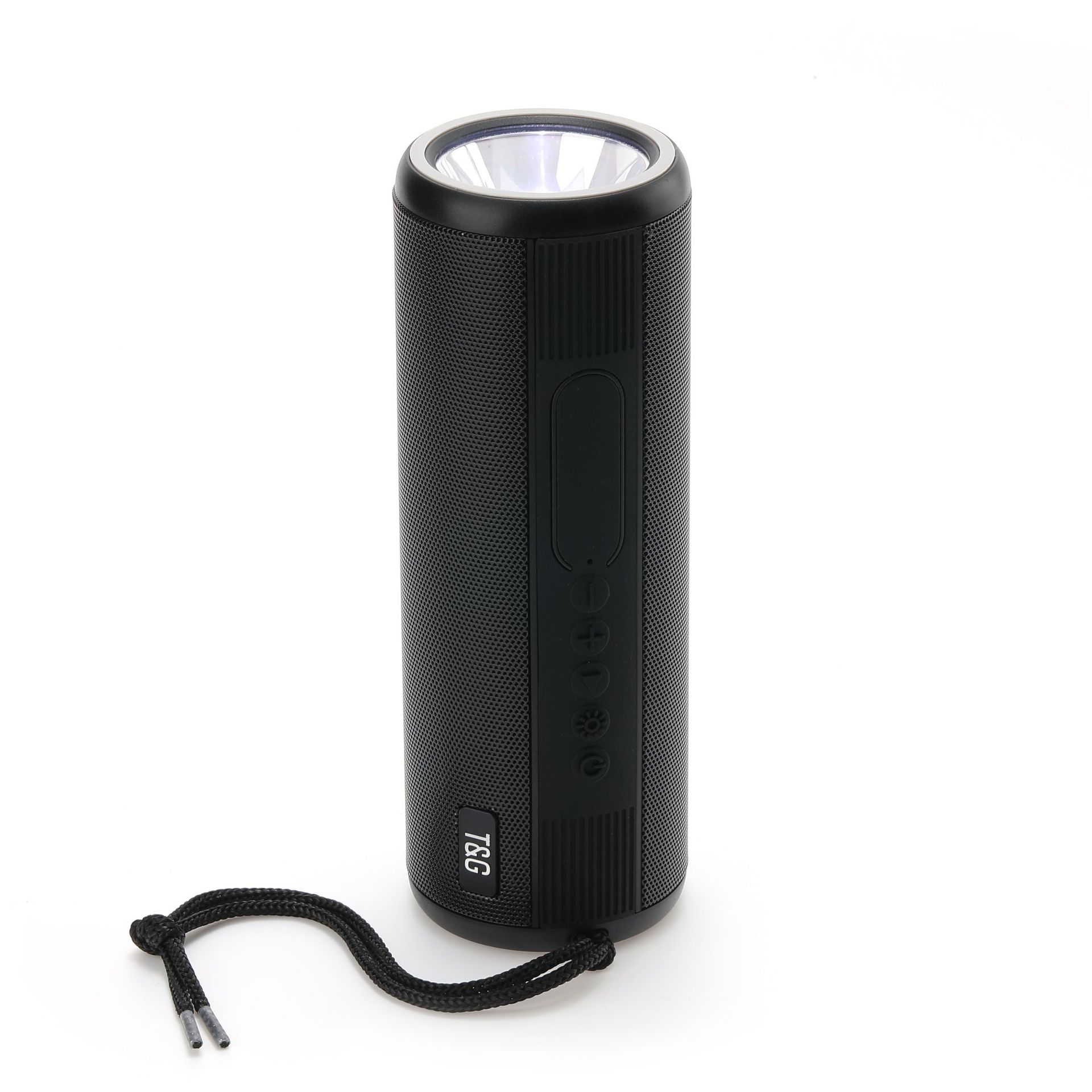 Cylindrical Iron Mesh Metal Texture Flashlight Bluetooth Dual Horn Speaker Outdoor Portable TG635