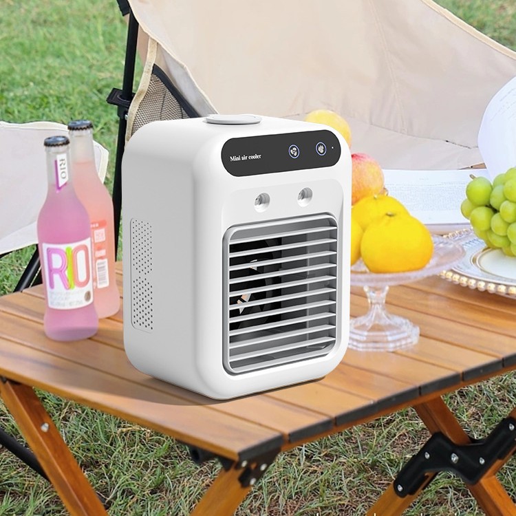 Summer Desktop Air Cooler Home Small Air Conditioner Fan USB Spray Humidification Portable Fan