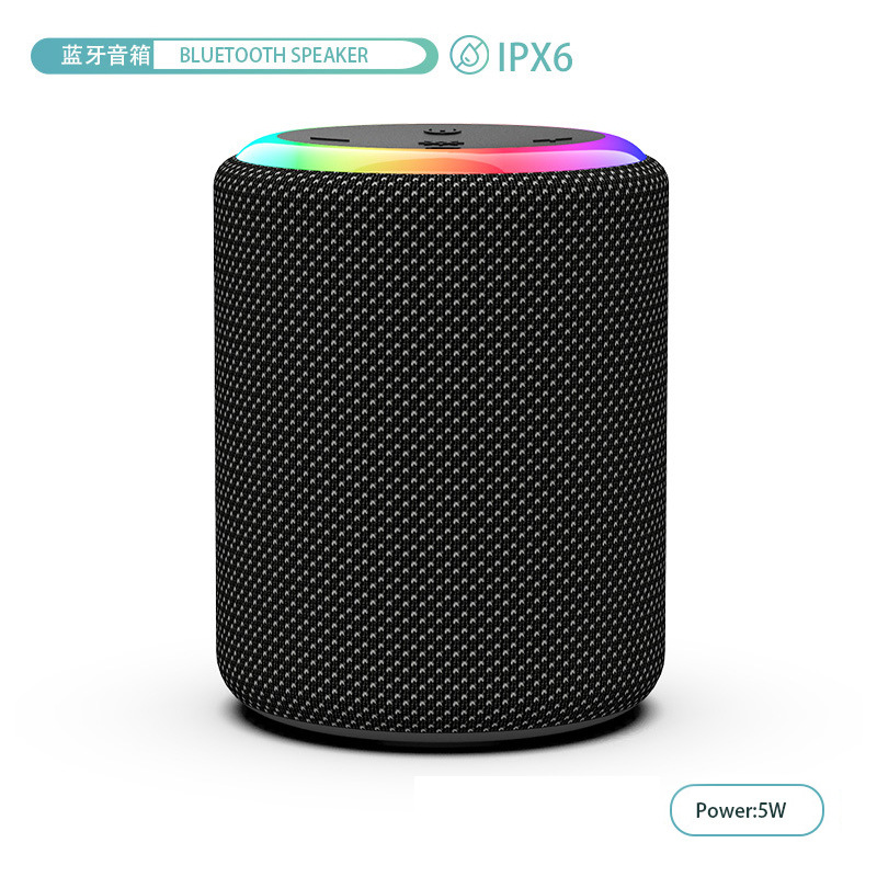Outdoor Waterproof Bluetooth Speaker Cylinder Small Steel Cannon Colorful Mini Speaker Portable Fabric Audio